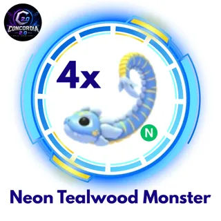 Neon tealwood monster 