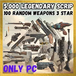 X100 RANDOM WEAPONS 3 STAR(X5000 LEGENDARY SCRIP at Legendary Exchange)