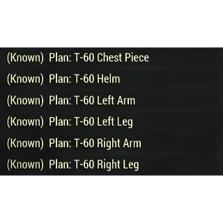 PLANS: T-60 Power Armor (6 plans)