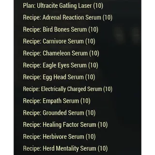 Serum Mutation Recipe Bundle(All 19)