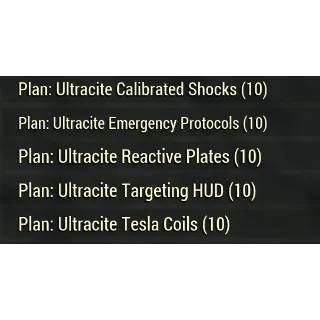 5 Plan: Mods for the Ultracite Power Armor