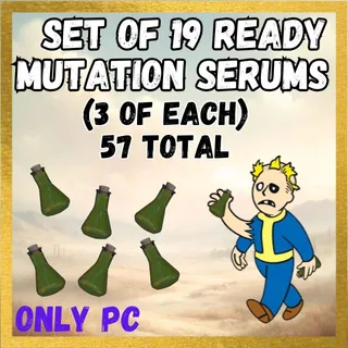 Set of 19 Ready Mutation Serums (3 of Each) Total 57