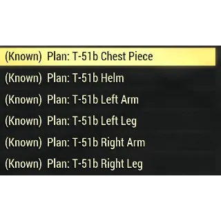 PLANS: T-51 Power Armor (6 plans)