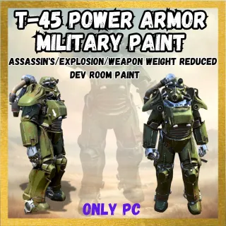 T-45 Assassin's/EXP/WWR DEV ROOM PAINT full set 6/6