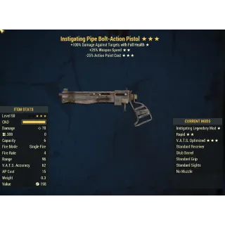 Bolt-Action Pistol Instigating/25/25