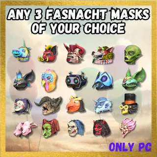 Any 3 Fasnacht masks of your choice