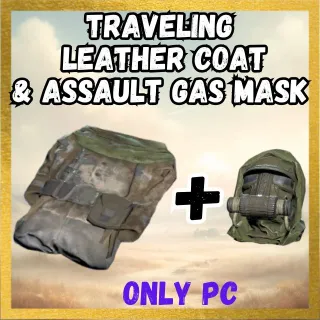 Traveling Leather Coat & Assault Gas Mask Apparel