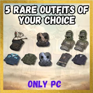 5 Rare Outfits of Your Choice from the List