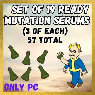 Set of 19 Ready Mutation Serums (3 of Each) Total 57