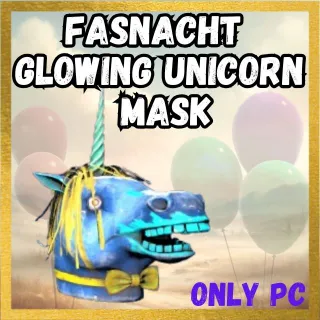 Fasnacht Glowing Unicorn Mask