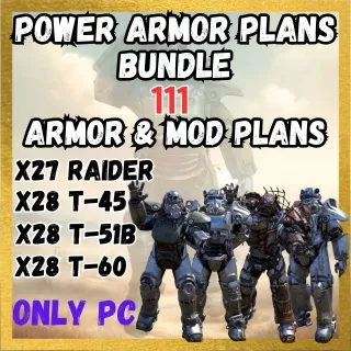 X111 Power Armor plans Bundle