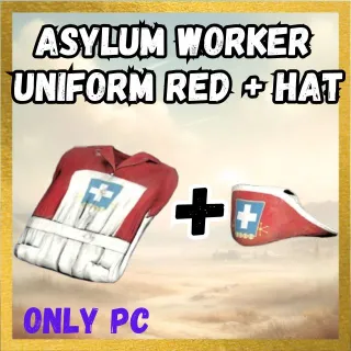 Asylum Worker Uniform Red + Hat Apparel