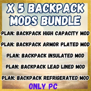 X 5 Backpack Mods Bundle