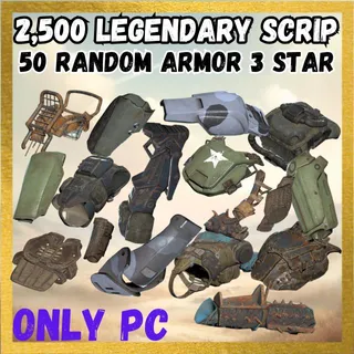 X50 RANDOM ARMOR 3 STAR(2500 LEGENDARY SCRIP at Legendary Exchange)