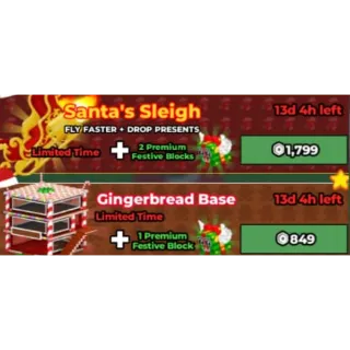 Steal a Brainrot - Santa’s Sleigh + Gingerbread Base