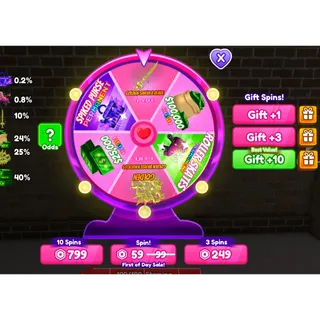  10 wheel spins! - baddies