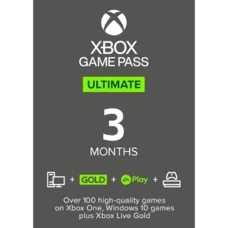 Xbox Game Pass Ultimate (3 months)