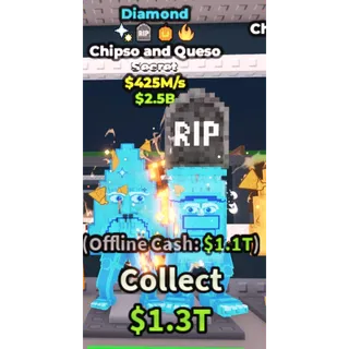 Diamond Chipso And Queso 425 m/s steal a brainrot 4 traits