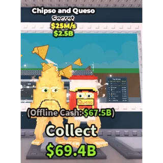 Chipso And Queso 25 m/s steal a brainrot