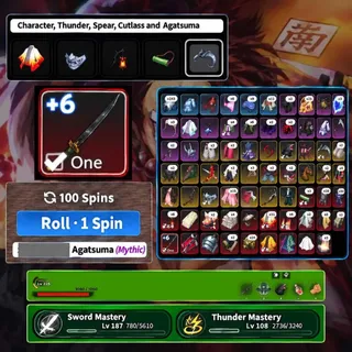 Lvl 225 (Max) Slayer | NightFall Katana | 50 Dmg M1 | Agatsuma + Thunder Breathing All Abilitys Unlocked | Slayers 2 | S2