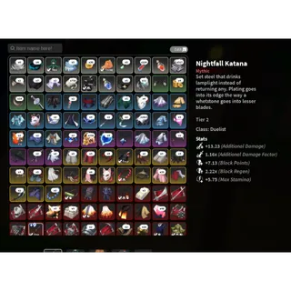 Lvl 225 (Max) Slayer | NightFall Katana T2 +9 | 48 Dmg M1 | Uzui + Water Breathing All Skills Unlocked | Slayers 2 | S2 Account