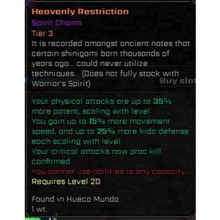Heavenly Restriction Charm | VV: ULTIMATUM | Roblox