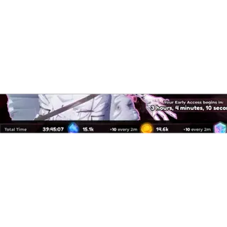 Anime Expeditions EA Account | 15k Gems | 15k Gold | 30 Trait Reroll | 40H Afk Chamber Time