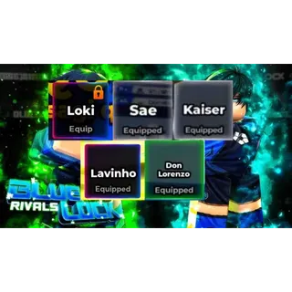 5 Styles Account | Loki / Lavinho / Kaiser / Sae / Don Lorenzo | Blue Lock Rivals | Master World Class | Roblox