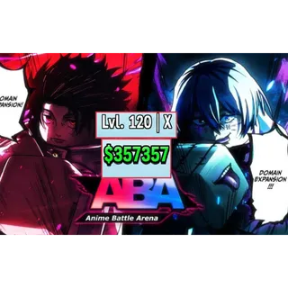 Lvl 120 | 350k Gold Account | Aba | Anime Battle Arena | Roblox