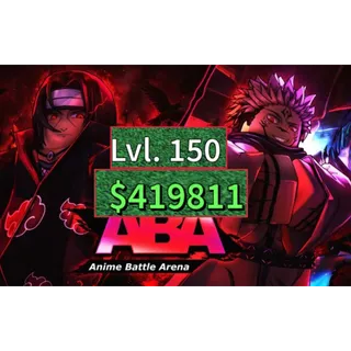Lvl 150 | 410K Gold Account | Aba | Anime Battle Arena | Roblox