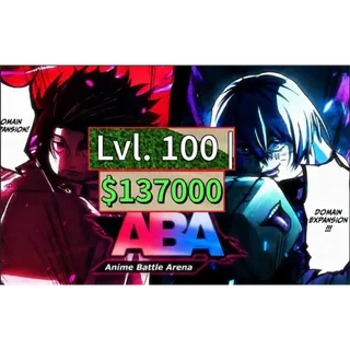 Lvl 100 | 130K Gold Account | Aba | Anime Battle Arena