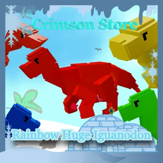Rainbow Huge Iguanodon Weight 35.73 KG Age 62 - Grow a Garden