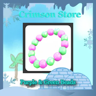 Purple & Green Beads