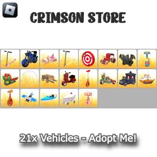 21x Vehicles - Adopt Me!