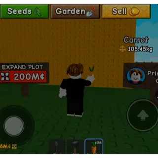 105KG Carrot No Mutation - Grow a Garden 2 Game Account