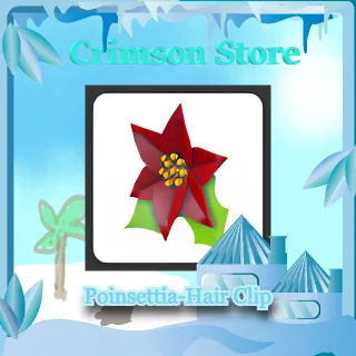 Poinsettia-Hair Clip