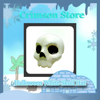 Halloween White Skull Hat