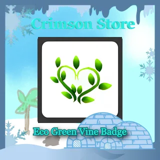 x2 Eco Green Vine Badge
