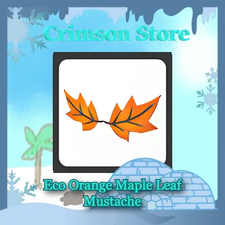 Eco Orange Maple Leaf Mustache