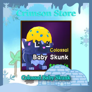 Colossal Albino Baby Skunk