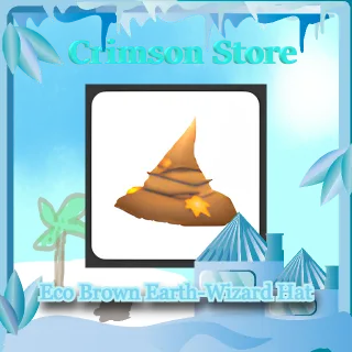 Eco Brown Earth-Wizard Hat