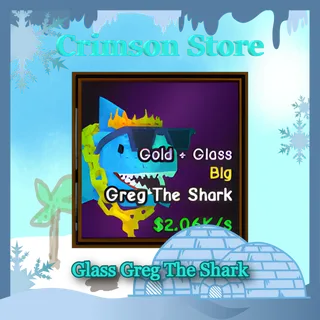 Glass Gold Greg The Shark