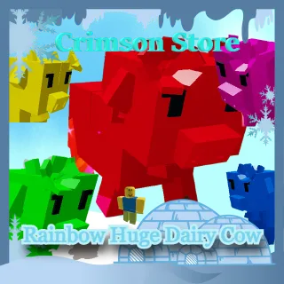 Rainbow Huge Dairy Cow Weight 34.50 KG | Age 51 - Grow a Garden