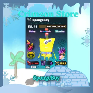 Gold Serial Super Star Shiny Wumbo SpongeBoy | Dual Traits | HDS