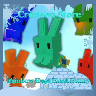 Rainbow Huge Black Bunny Weight 57.96 KG Age 94 - Grow a Garden