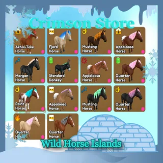 14 Island Unique Hair Horses