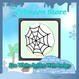 Eco White Spider Web Badge