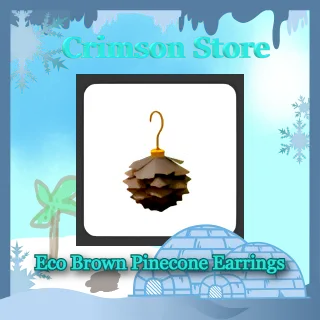 Eco Brown Pinecone Earrings