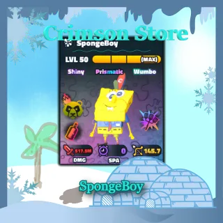 Gold Serial Shiny Wumbo SpongeBoy | Dual Traits | HDS