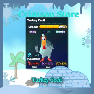 CLEAN Shiny Wumbo Turkey Cecil